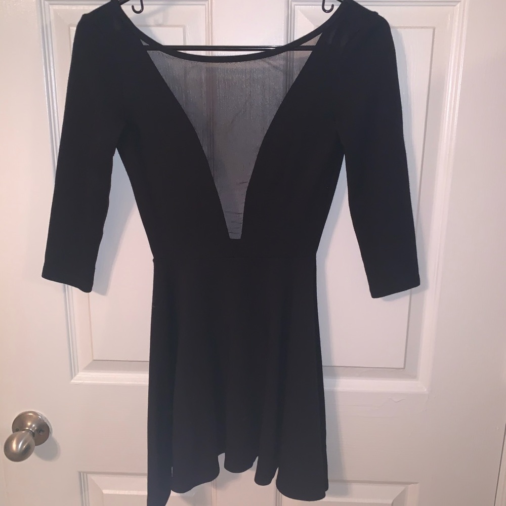 Mesh dress with scooped back